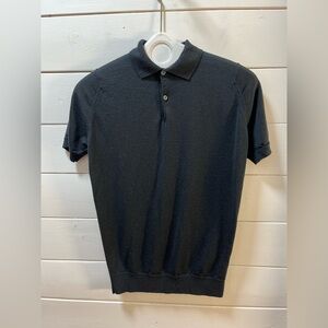 JOHN SMEDLEY Black Polo – Size S (estimated)